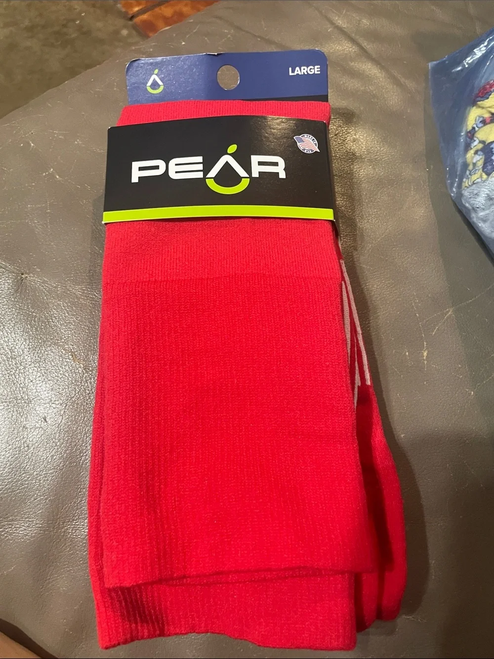 Men's Red Athletic Crew Socks - Large